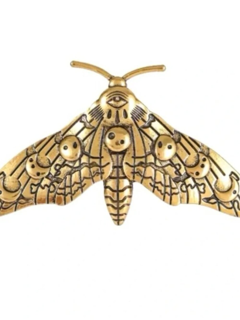 Free People Lunar Phase Brass Moth Hair Clip - Picture 3 of 8